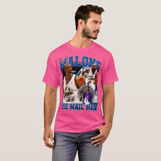 Karl Malone Retro T-Shirt (Vorne ganz)
