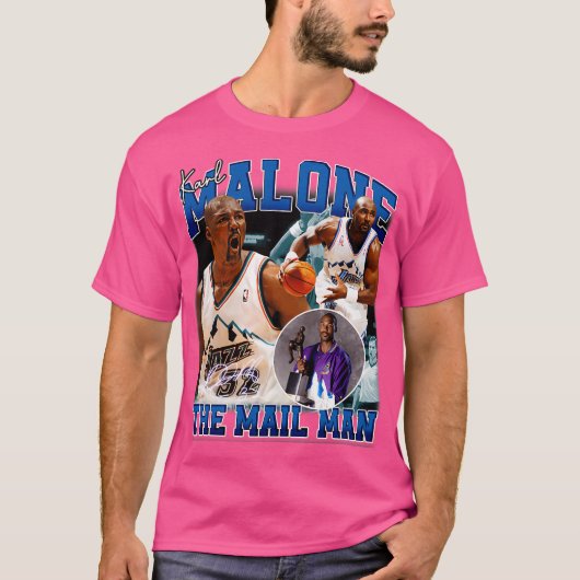 Karl Malone Retro T-Shirt (Vorderseite)
