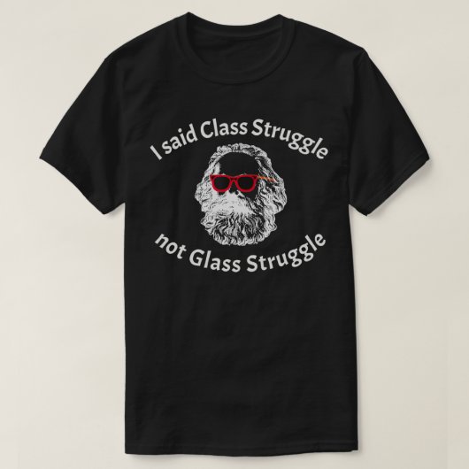 Karl Mar Pop Art, Philosopher, Klassenkampf, Gla T-Shirt (Design vorne)
