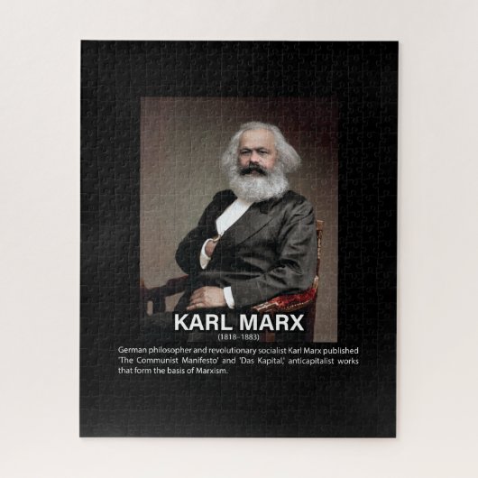 Karl Marx Biografie Puzzle (Vertikal)