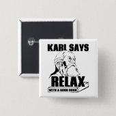 Karl Marx Button (Vorne & Hinten)