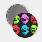Karl Marx Collage Magnet (Vorderseite/Rückseite)