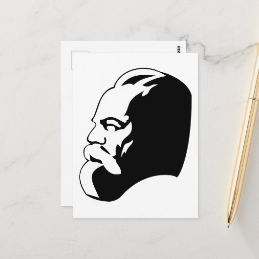 Karl Marx, Communism, Socialism, Soviet Union Postkarte (Vorderseite/Rückseite Beispiel)