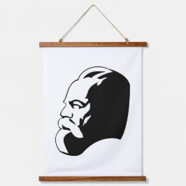 Karl Marx, Communism, Socialism, Soviet Union Wandteppich Mit Holzrahmen