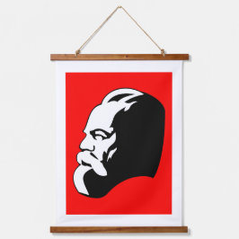 Karl Marx, Communism, Socialism, Soviet Union Wandteppich Mit Holzrahmen
