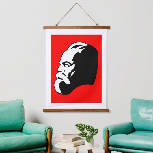 Karl Marx, Communism, Socialism, Soviet Union Wandteppich Mit Holzrahmen (Wohnzimmer)