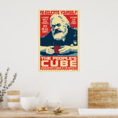 Karl Marx - Der Volkskube: OHP Poster (Küche)