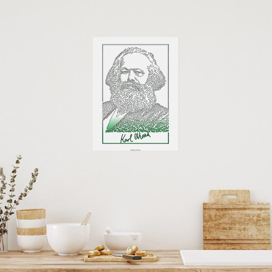 Karl Marx. Deutscher Philosoph und Ökonom [2003] Poster (Küche)