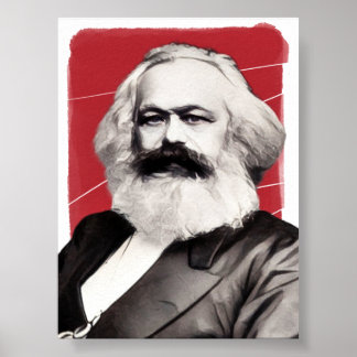 Karl Marx Illustration Poster