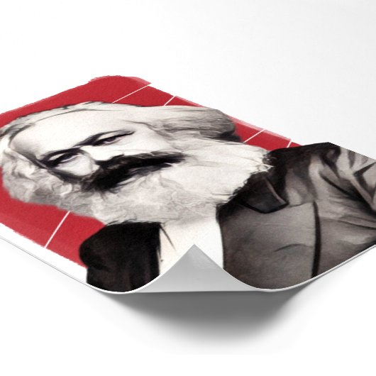 Karl Marx Illustration Poster (Ecke)