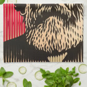 Karl Marx im optischen Täuschungsstil von BAUHAUS Geschirrtuch (Gefaltet)