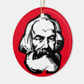 Karl Marx Keramik Ornament (Links)