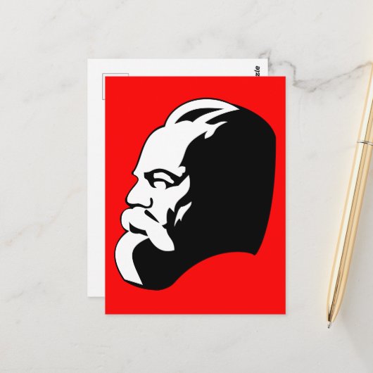 Karl Marx, Kommunismus, Sozialismus, Sowjetunion Postkarte (Vorderseite/Rückseite Beispiel)