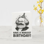 Karl Marx liest Bücher liebt Geschenk Karte (Gelbe Blume)