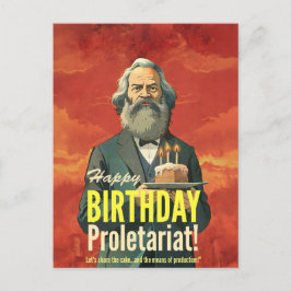 Karl Marx liest Bücher liebt Geschenk Postkarte