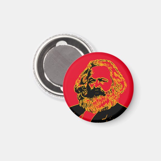 Karl Marx Magnet (Vorderseite/Rückseite)