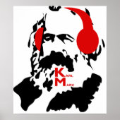 KARL MARX MIT HEADPHONEN POSTER (Vorne)