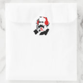 KARL MARX MIT HEADPHONEN RUNDER AUFKLEBER (Tasche)