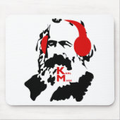 KARL MARX MIT KOPFHÖRERN MOUSEPAD (Vorne)