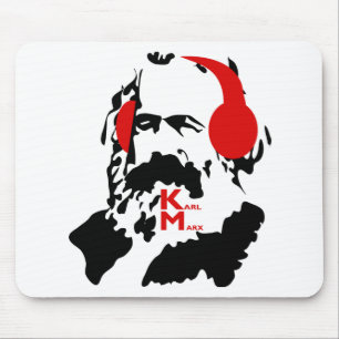 KARL MARX MIT KOPFHÖRERN MOUSEPAD