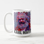 KARL MARX - NFT-Portrait von Marco Aureggi Kaffeetasse (Links)