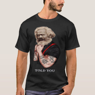 Karl Marx Pop Kunstrevolution Rocks Tattoo Vintag T-Shirt