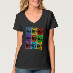 Karl Marx Pop Revolution Philosoph Lehrer T-Shirt