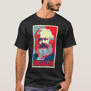 Karl Marx Pop Sozialismus Kunst T-Shirt
