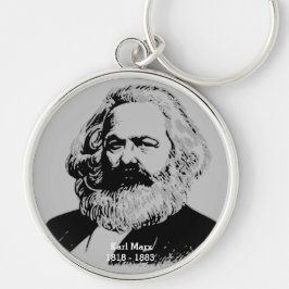 Karl Marx Porteclés rond Premium - Grand Schlüsselanhänger
