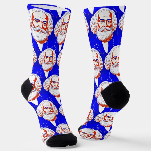 Karl Marx Portrait - Grafik Socken (Gewinkelt)