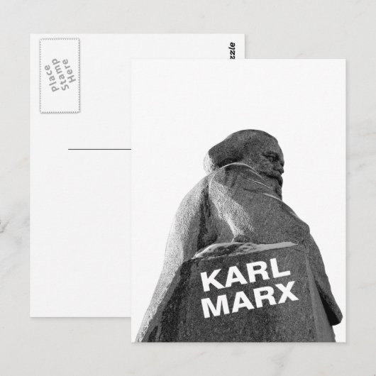 Karl Marx Postkarte (Vorne/Hinten)
