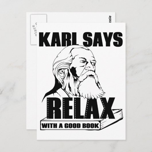 Karl Marx Postkarte (Vorne/Hinten)