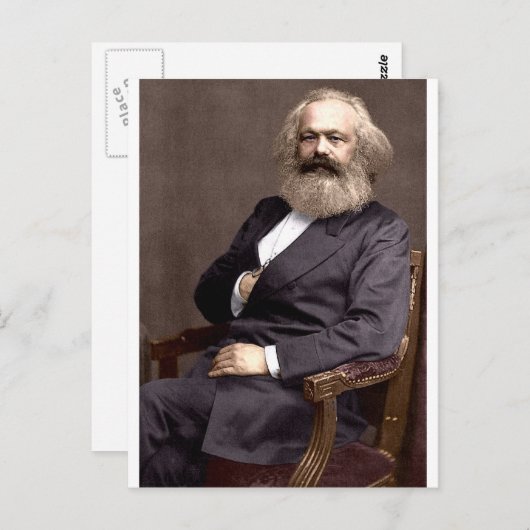 Karl Marx Postkarte (Vorne/Hinten)