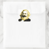 Karl Marx Quadratischer Aufkleber (Tasche)