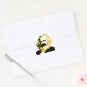 Karl Marx Quadratischer Aufkleber (Umschlag)