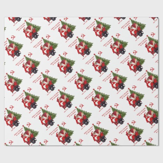 Karl Marx Santa Geschenkpapier (Flach)
