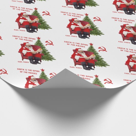 Karl Marx Santa Geschenkpapier (Ecke)