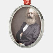 Karl Marx Silbernes Ornament (Links)