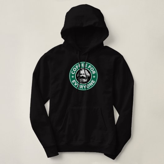 Karl Marx - Sozialistischer Kaffee Hoodie (Design vorne)