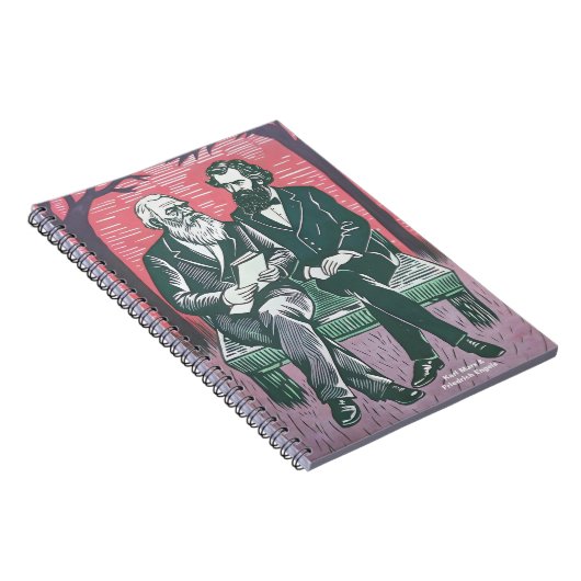 Karl Marx und Fredrich Engels das Manifest Notizblock (Rechte Seite)