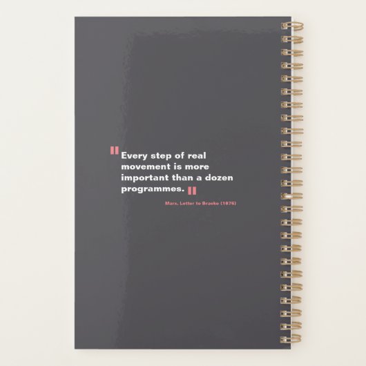 Karl Marx und Fredrich Engels das Manifest Planer (Rückseite)