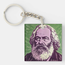 Karl Marx und Fredrich Engels die Manifesto-Tasse Schlüsselanhänger
