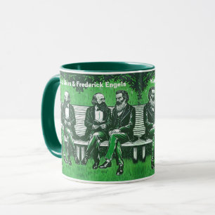 Karl Marx und Fredrich Engels die Manifesto-Tasse Tasse