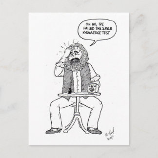 Karl Marx versage SPGB-Test Postkarte
