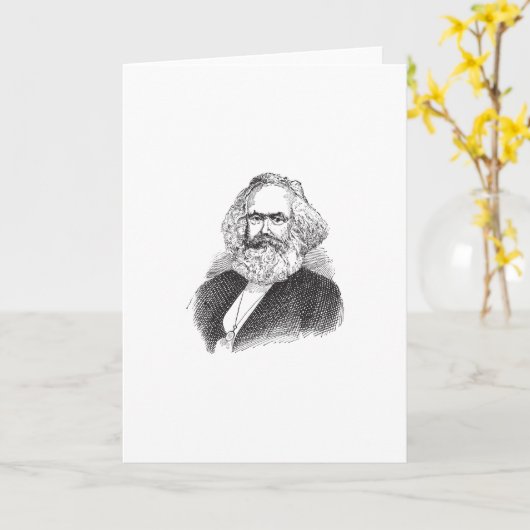 Karl Marx Vintag Karte (Gelbe Blume)