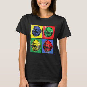Karl Marx Vintager Retro Pop für Sozialismus Poli T-Shirt