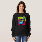 Karl Marx with Sunglasses Pop Art Portrait of Revo Sweatshirt (Vorne ganz)