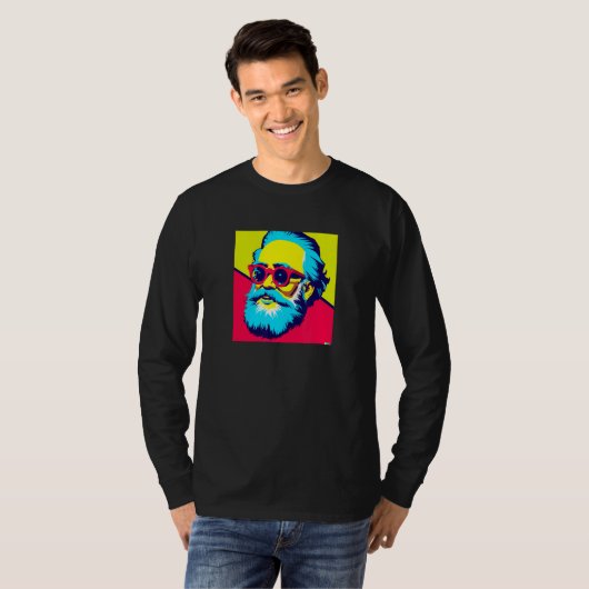 Karl Marx with Sunglasses Pop Art Portrait of Revo T-Shirt (Vorne ganz)