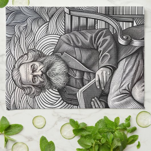 Karl Marx Zitat Design - Seien Sie die Veränderung Geschirrtuch (Gefaltet)