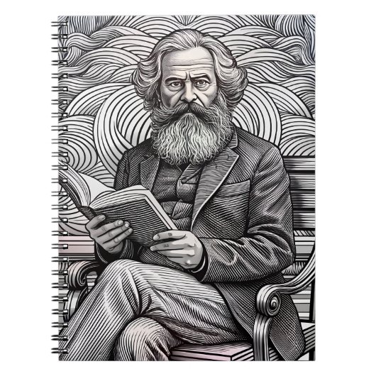 Karl Marx Zitat Design - Seien Sie die Veränderung Notizblock (Vorderseite)
